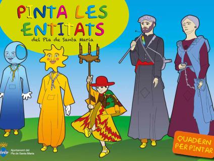 Portada del quadern "Pinta les entitats del Pla de Santa Maria"