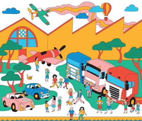 Detall del cartell de la Fira del Vent 2023